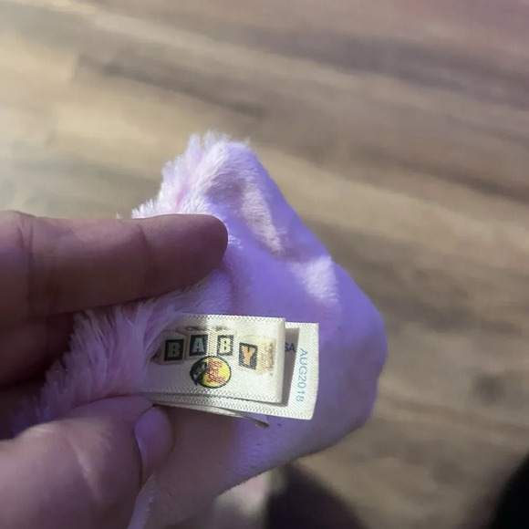 Bass Pro Shops Pink Owl Baby Lovey Security Blanket Blue White Plush Soft - Picture 3 of 4